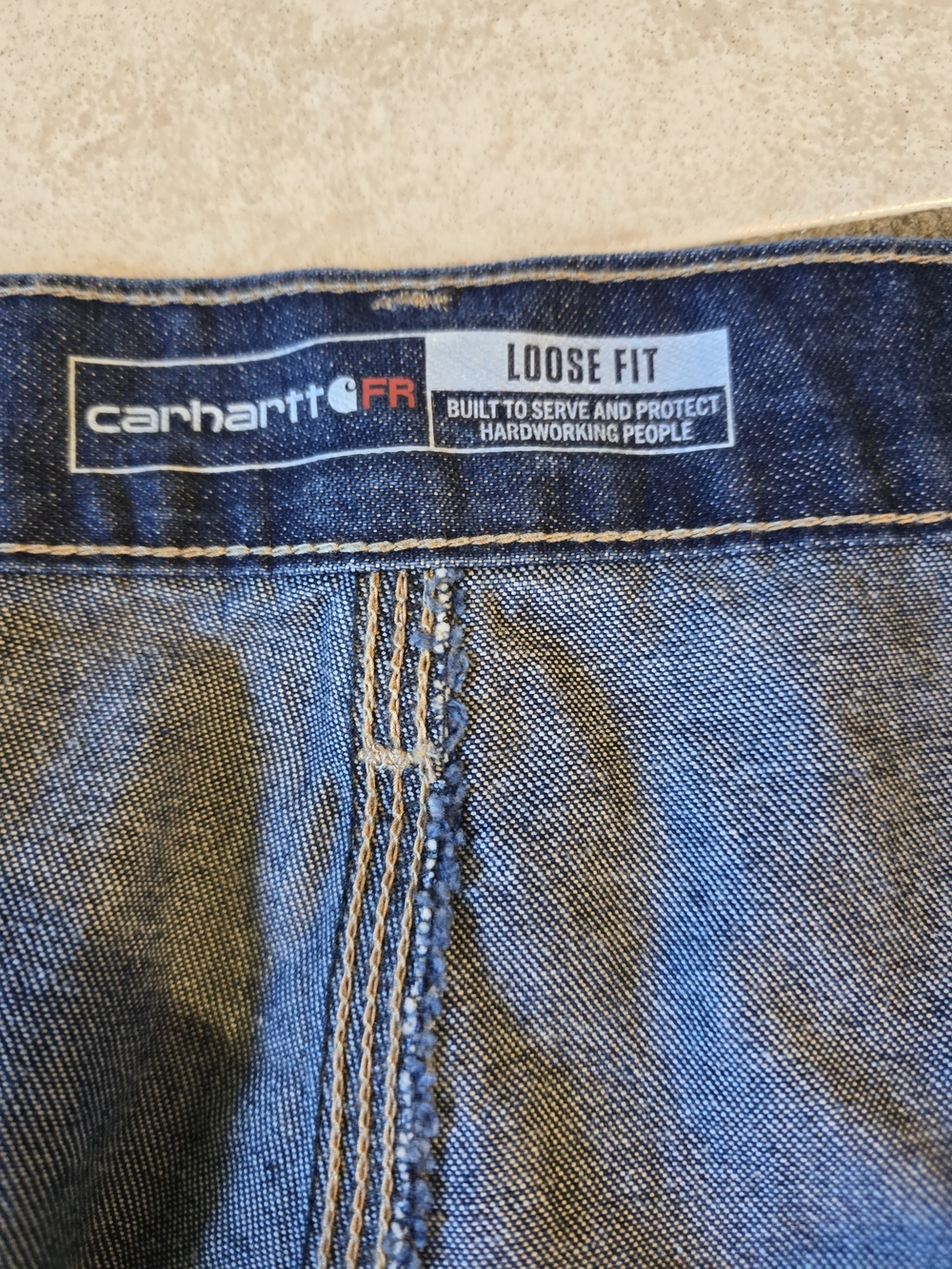 NWTs Carhartt Loose Fit Men’s Denim Jeans - Fire Retardant - 50x34